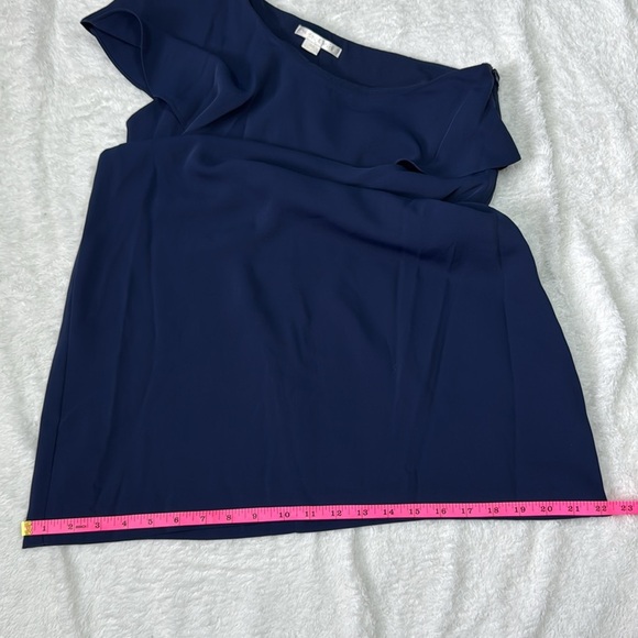 Cooper & Ella Blue Asymmetrical Ruffled Cocktail Dress - Picture 7 of 8